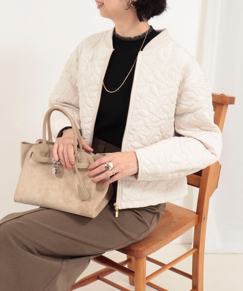 MICO COULIER（ミコクリエ）の「300タフタキルトブルゾン（ブルゾン・レディース・ブラック/グレイッシュベージュ・38）」の15枚目の写真