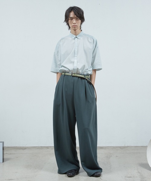 Dulcamara（ドゥルカマラ）の「ショートスリーブトレンチ シャツ（シャツ/ブラウス・メンズ・グリーン系/ネイビー/ホワイト系・0/1）」の5枚目の写真