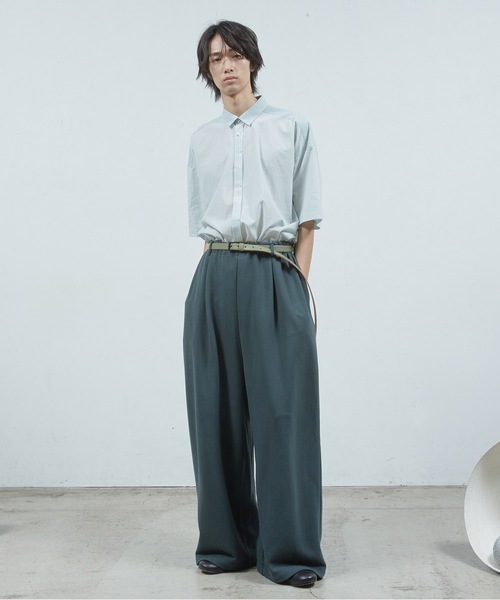 Dulcamara（ドゥルカマラ）の「ショートスリーブトレンチ シャツ（シャツ/ブラウス・メンズ・グリーン系/ネイビー/ホワイト系・0/1）」の6枚目の写真
