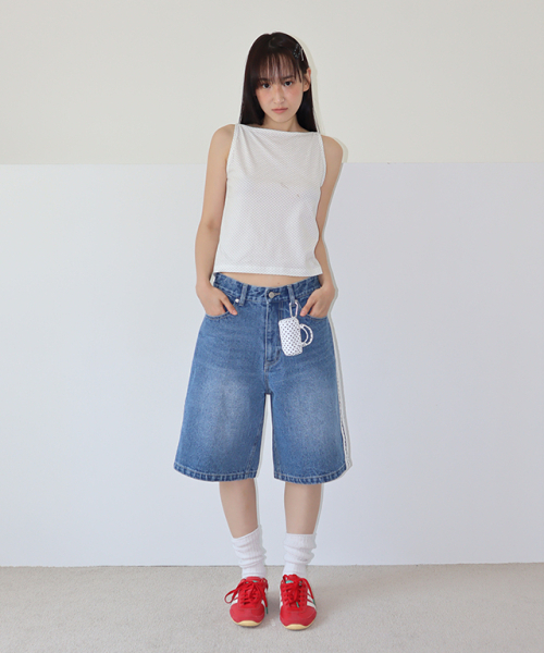 RONRON(ロンロン)の「DOT BOATNECK SLEEVELESS WHITE(Tシャツ/カットソー・レディース・その他・FREE)」の5枚目の写真
