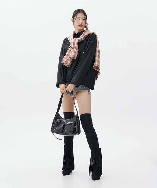 RONRON（ロンロン）の「PANDENT TORCHON LACE PLEATS SHIRT BLACK（シャツ/ブラウス・レディース・その他・FREE）」の7枚目の写真