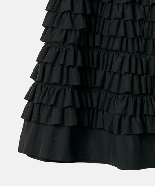 LE CIEL BLEU(ルシェルブルー)の「ラッフルミディスカート / Ruffle Midi Skirt(スカート・レディース・ブラック・36)」の2枚目の写真