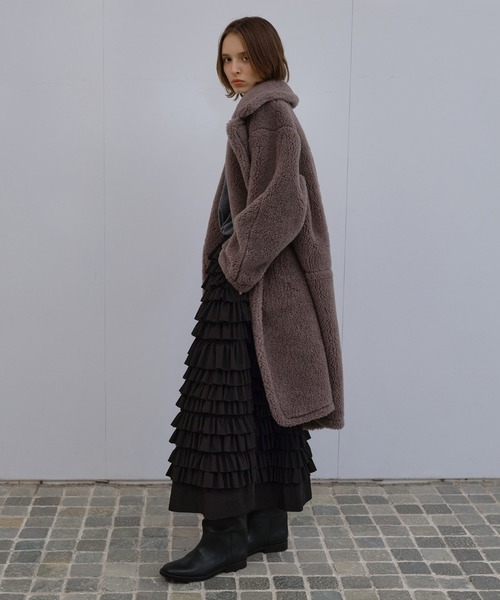 LE CIEL BLEU(ルシェルブルー)の「ラッフルミディスカート / Ruffle Midi Skirt(スカート・レディース・ブラック・36)」の12枚目の写真