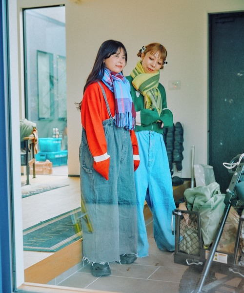 niko and...（ニコアンド）の「【人気スタッフプロデュース企画】メンバーチェックストール（ストール/ショール・レディース・グレー/ブルー/その他1/イエロー・0）」の15枚目の写真