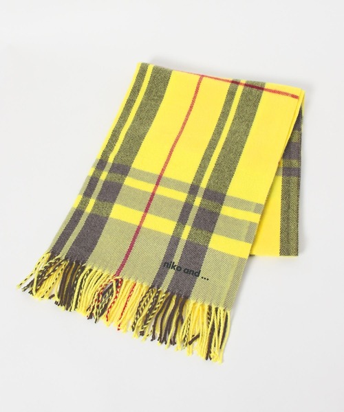 niko and...（ニコアンド）の「【人気スタッフプロデュース企画】メンバーチェックストール（ストール/ショール・レディース・グレー/ブルー/その他1/イエロー・0）」の22枚目の写真