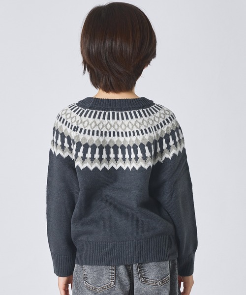 pairmanon（ペアマノン）の「ユニセックス ノルディック柄 ニット（ニット/セーター・キッズ・チャコールグレー/アイボリー/ブラウン・XS/S/M/L）」の12枚目の写真