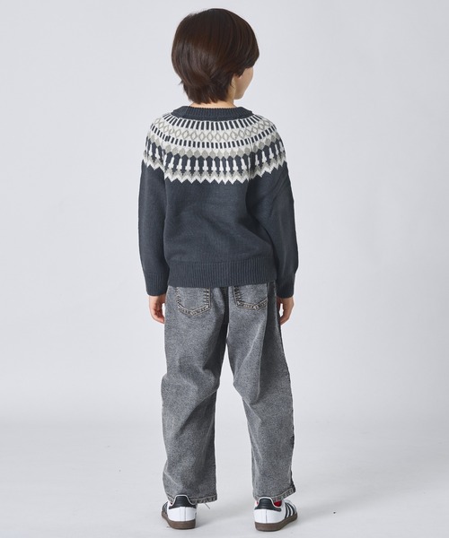 pairmanon（ペアマノン）の「ユニセックス ノルディック柄 ニット（ニット/セーター・キッズ・チャコールグレー/アイボリー/ブラウン・XS/S/M/L）」の15枚目の写真