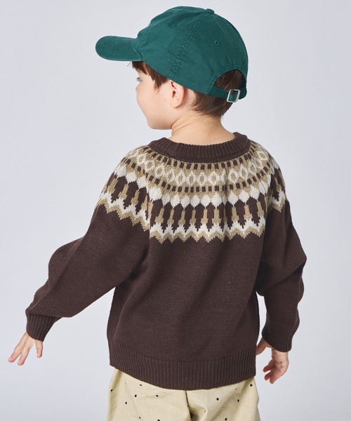 pairmanon（ペアマノン）の「ユニセックス ノルディック柄 ニット（ニット/セーター・キッズ・チャコールグレー/アイボリー/ブラウン・XS/S/M/L）」の17枚目の写真