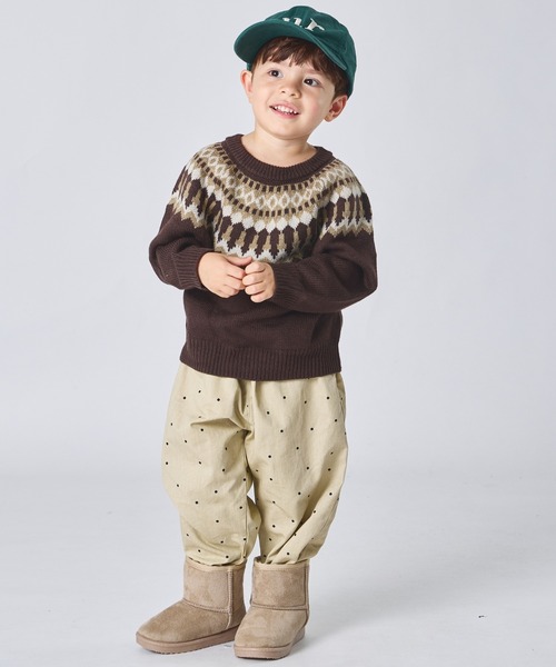 pairmanon（ペアマノン）の「ユニセックス ノルディック柄 ニット（ニット/セーター・キッズ・チャコールグレー/アイボリー/ブラウン・XS/S/M/L）」の18枚目の写真