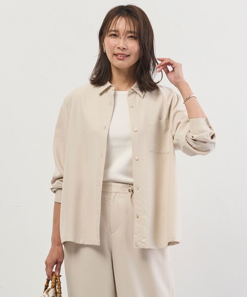 J.PRESS（ジェイプレス）の「Springピーチ ブラウス（シャツ/ブラウス・レディース・ベージュ系/ブラウン系/ライトグリーン系・11/9）」の2枚目の写真