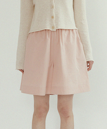 wide half banded pants-pink