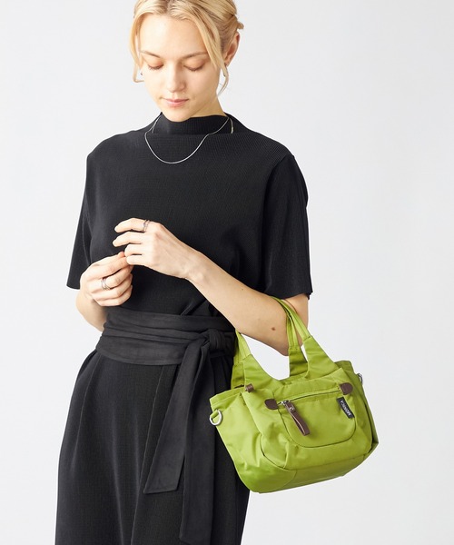 MONICA（モニカ）の「【MONICA】ラウンド2WAYミニトートバッグ（トートバッグ・レディース・ライトグレー/ブラック/カーキ/グリーン/ダークグレー・FREE）」の5枚目の写真