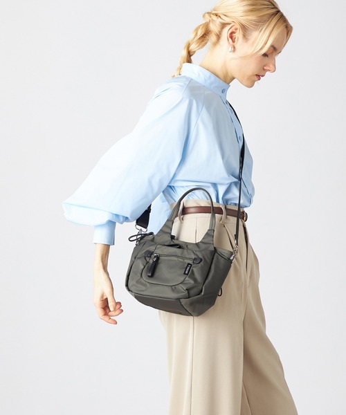 MONICA（モニカ）の「【MONICA】ラウンド2WAYミニトートバッグ（トートバッグ・レディース・ライトグレー/ブラック/カーキ/グリーン/ダークグレー・FREE）」の3枚目の写真