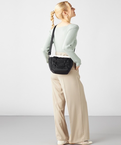 MONICA（モニカ）の「【MONICA】ラウンド2WAYミニトートバッグ（トートバッグ・レディース・ライトグレー/ブラック/カーキ/グリーン/ダークグレー・FREE）」の13枚目の写真