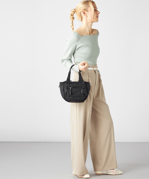 MONICA（モニカ）の「【MONICA】ラウンド2WAYミニトートバッグ（トートバッグ・レディース・ライトグレー/ブラック/カーキ/グリーン/ダークグレー・FREE）」の19枚目の写真