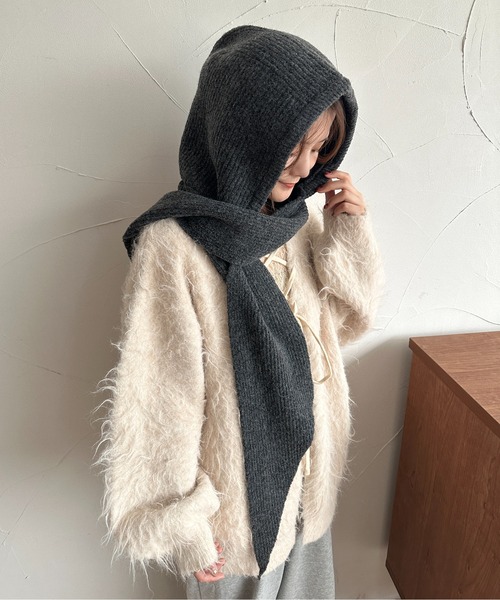 apres jour clair】フード付きマフラー（マフラー）｜apres jour clair