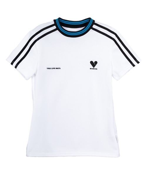 BASICKS（ベイシックス）の「HS 90's Vibes Football T-shirt（Tシャツ/カットソー・レディース・ホワイト/ブラック・S/M）」の2枚目の写真