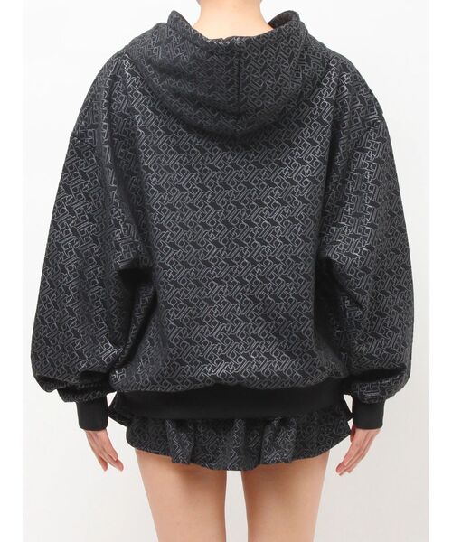 GYDA（ジェイダ）の「GG chain glitter print BIGパーカー（パーカー・レディース・グレー/ブラック・FREE）」の16枚目の写真