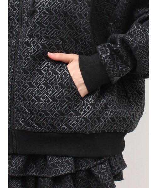 GYDA（ジェイダ）の「GG chain glitter print BIGパーカー（パーカー・レディース・グレー/ブラック・FREE）」の19枚目の写真