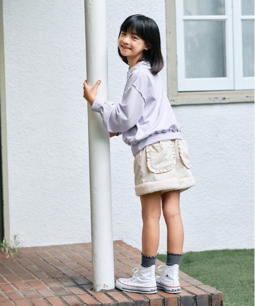 MPS（エムピーエス）の「【MPS】裾ボアコーデュロイショートパンツ (ガーリー / あったか素材 / かわいいデザイン / キッズファッション)（その他パンツ・キッズ・ピンク/オフホワイト・110/120/130/140）」の3枚目の写真