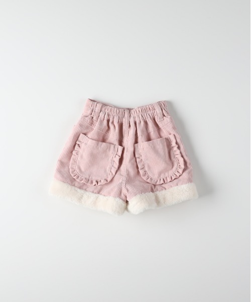 MPS（エムピーエス）の「【MPS】裾ボアコーデュロイショートパンツ (ガーリー / あったか素材 / かわいいデザイン / キッズファッション)（その他パンツ・キッズ・ピンク/オフホワイト・110/120/130/140）」の4枚目の写真