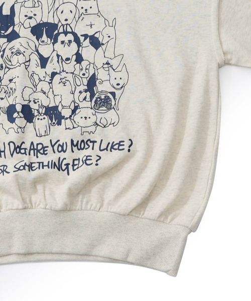 ScoLar（スカラー）の「153742：毎日がわんダフル柄アシメプルオーバー（Tシャツ/カットソー・レディース・ブラック/杢グレー/オートミール・M）」の17枚目の写真