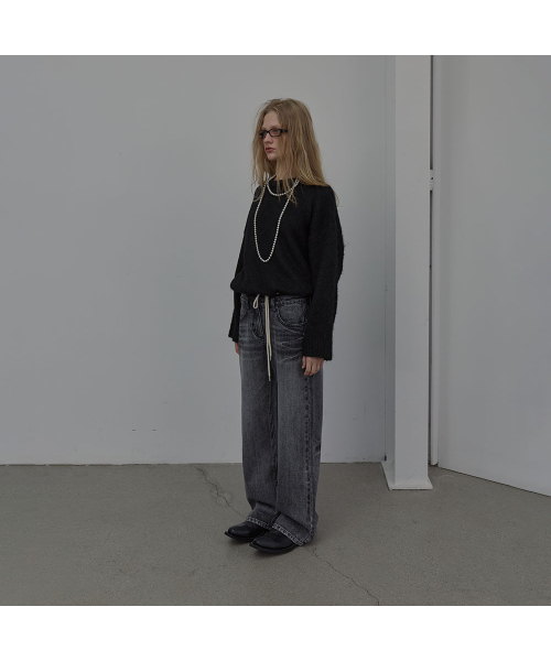 LCDC TM（エルシーディーシーティーエム）の「WIDE-LEG WASHED DENIM (BLACK)（デニムパンツ・レディース・その他・X-SMALL/SMALL/MEDIUM）」の3枚目の写真