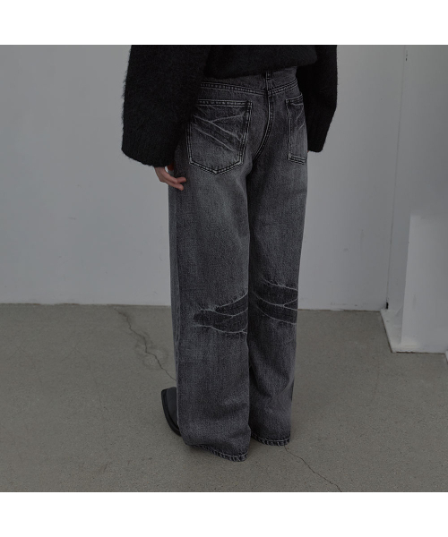 LCDC TM（エルシーディーシーティーエム）の「WIDE-LEG WASHED DENIM (BLACK)（デニムパンツ・レディース・その他・X-SMALL/SMALL/MEDIUM）」の7枚目の写真