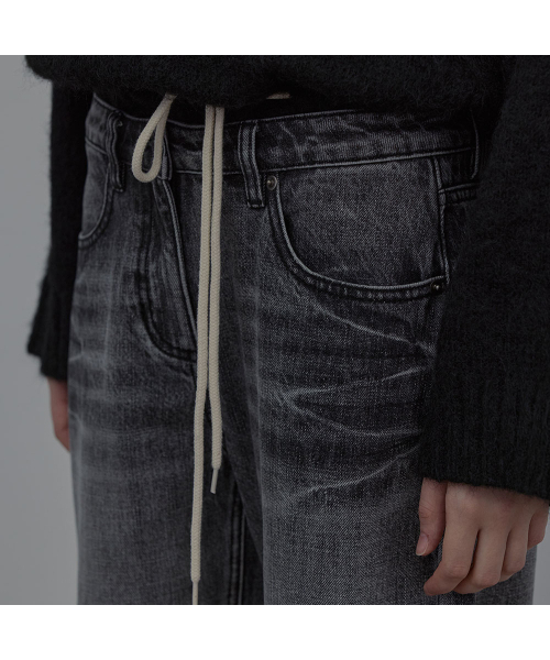 LCDC TM（エルシーディーシーティーエム）の「WIDE-LEG WASHED DENIM (BLACK)（デニムパンツ・レディース・その他・X-SMALL/SMALL/MEDIUM）」の8枚目の写真