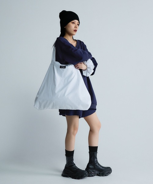 JEANASIS（ジーナシス）の「【Les Fleurs】ストライプシュシュ/641547（シュシュ・レディース・ホワイト/ブラウン/ブルー・FREE）」の6枚目の写真