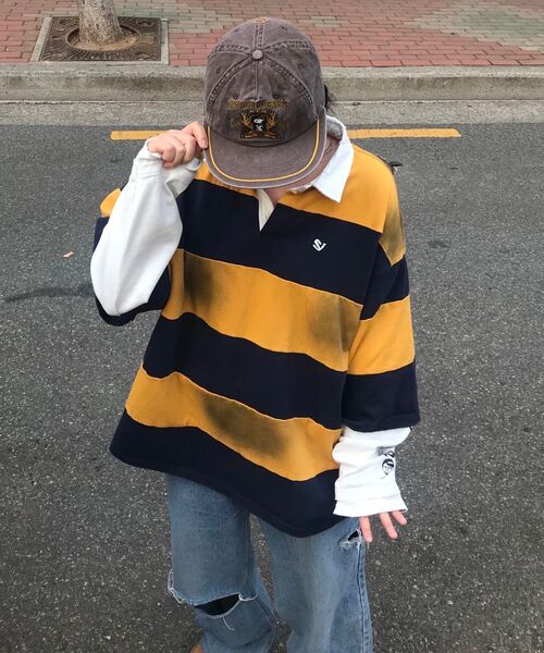 SCHISM INDUCING(スキズムインデューシング)の「FR RUGBY LONG SLEEVES NAVY(ポロシャツ・レディース・その他・MEDIUM/LARGE)」の14枚目の写真