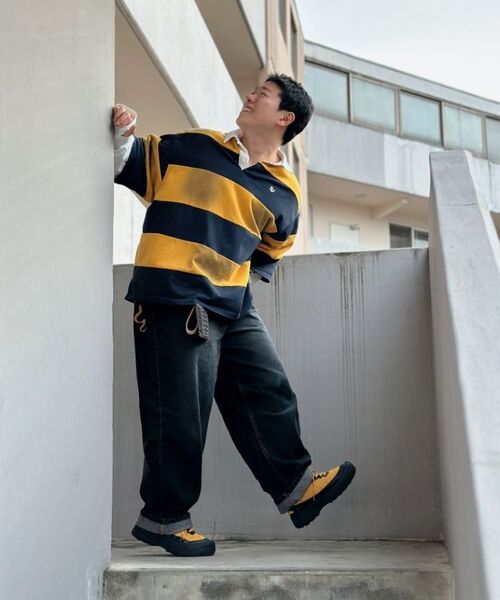 SCHISM INDUCING(スキズムインデューシング)の「FR RUGBY LONG SLEEVES NAVY(ポロシャツ・レディース・その他・MEDIUM/LARGE)」の4枚目の写真