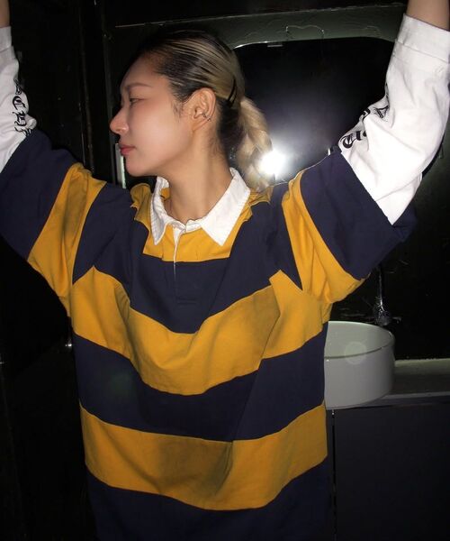 SCHISM INDUCING(スキズムインデューシング)の「FR RUGBY LONG SLEEVES NAVY(ポロシャツ・レディース・その他・MEDIUM/LARGE)」の3枚目の写真