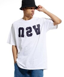 リバースUSA 半袖Tシャツ ライトグレー