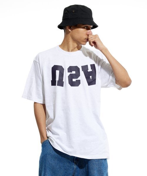 CREAM SODA LAB(クリームソーダラボ)の「リバースUSA 半袖Tシャツ ライトグレー(Tシャツ/カットソー・メンズ・その他・X-LARGE/XX-LARGE/MEDIUM/LARGE)」の5枚目の写真