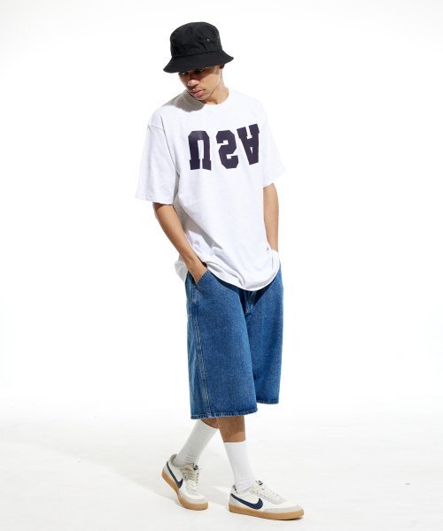 CREAM SODA LAB(クリームソーダラボ)の「リバースUSA 半袖Tシャツ ライトグレー(Tシャツ/カットソー・メンズ・その他・X-LARGE/XX-LARGE/MEDIUM/LARGE)」の9枚目の写真
