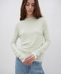 Layered Long Sleeve T-shirt - Irish Mint