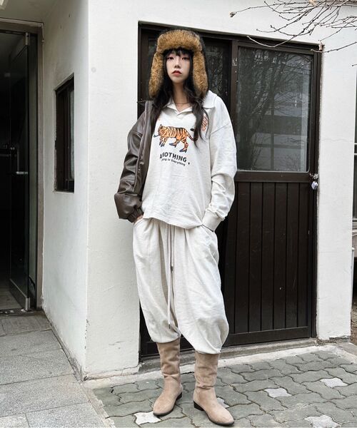 A NOTHING(アナッシング)の「PIN-KNIT BALLOON PANTS (Oatmeal)(スウェットパンツ・レディース・その他・LARGE/MEDIUM)」の3枚目の写真