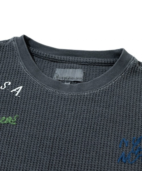 Universal Style Wear（ユニバーサルスタイルウェア）の「Universal Style Wear/ユニバーサルスタイルウェア　RAKUGAKI waffle Tee（Tシャツ/カットソー・メンズ・ブラック系その他2/ホワイト・LARGE/X-LARGE/MEDIUM）」の3枚目の写真