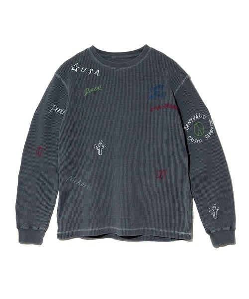 Universal Style Wear（ユニバーサルスタイルウェア）の「Universal Style Wear/ユニバーサルスタイルウェア　RAKUGAKI waffle Tee（Tシャツ/カットソー・メンズ・ブラック系その他2/ホワイト・LARGE/X-LARGE/MEDIUM）」の8枚目の写真