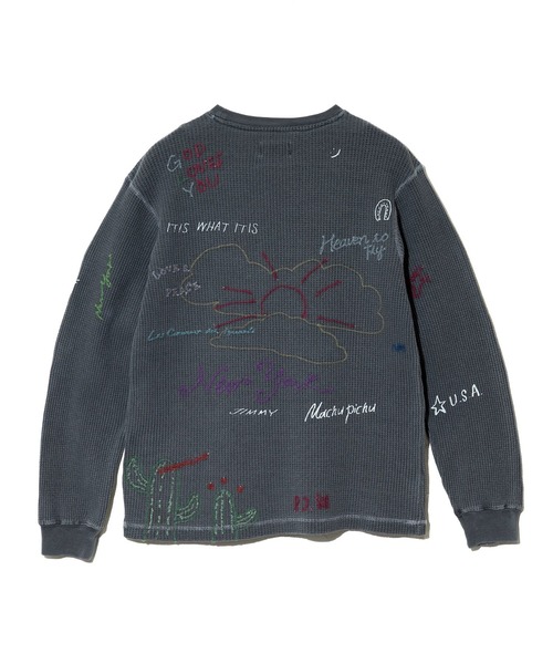 Universal Style Wear（ユニバーサルスタイルウェア）の「Universal Style Wear/ユニバーサルスタイルウェア　RAKUGAKI waffle Tee（Tシャツ/カットソー・メンズ・ブラック系その他2/ホワイト・LARGE/X-LARGE/MEDIUM）」の9枚目の写真