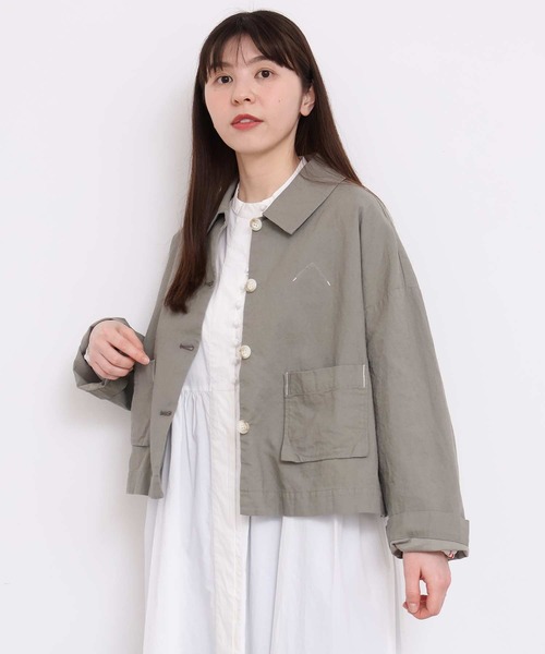 l'atelier du savon(アトリエドサボン)の「washi cotton ミニジャケット(その他アウター・レディース・ピンク/オフホワイト/カーキ・FREE)」の3枚目の写真