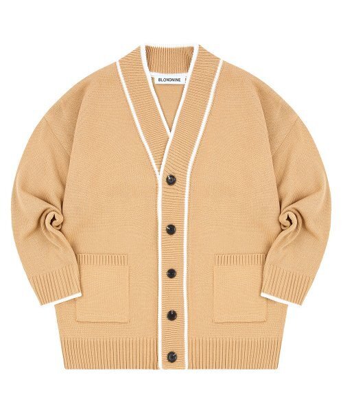 BLOND9(ブロンドナイン)の「COLORATION KNIT CARDIGAN_BEIGE(カーディガン/ボレロ・メンズ・ベージュ・X-SMALL/SMALL/LARGE/X-LARGE)」の1枚目の写真