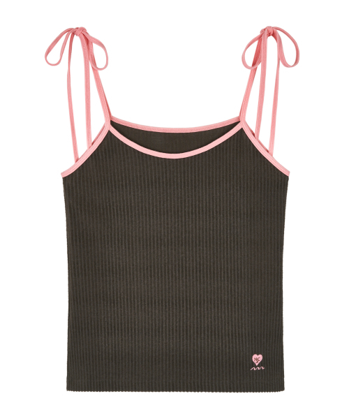 NAKED SURF CLUB(ネイキッドサーフクラブ)の「テリーリボンスリーブレス(ブラウン)(Tシャツ/カットソー・レディース・その他・FREE)」の1枚目の写真