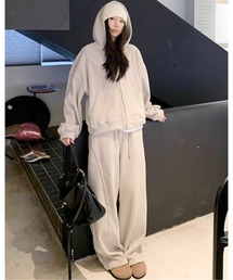 AMAJI（アマジ）の「スウェットジップパーカー＆ワイドパンツ セットアップ（パーカー）」