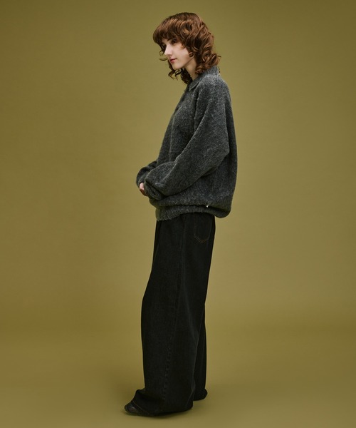 WETTEMPT(ウィテンプト)の「BRUSHED SHAGGY KNIT POLO / ブラッシュドシャギーニットポロ(ニット/セーター・メンズ・ブラウン/チャコールグレー・SMALL/MEDIUM/LARGE)」の11枚目の写真