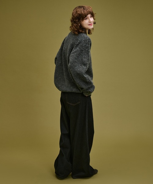 WETTEMPT(ウィテンプト)の「BRUSHED SHAGGY KNIT POLO / ブラッシュドシャギーニットポロ(ニット/セーター・メンズ・ブラウン/チャコールグレー・SMALL/MEDIUM/LARGE)」の12枚目の写真