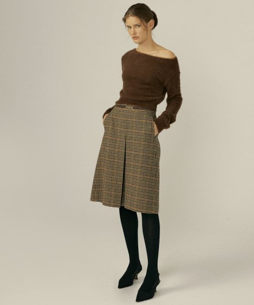 OCTETTE(オテット)の「FRENCH CHECK WOOL SK_BROWN(スカート・レディース・その他・MEDIUM)」の3枚目の写真