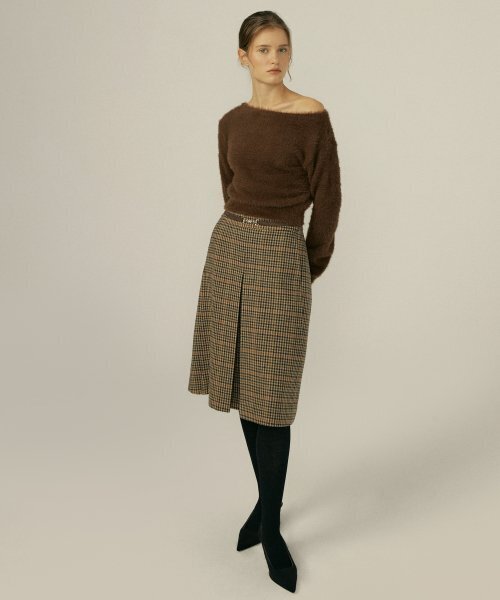 OCTETTE(オテット)の「FRENCH CHECK WOOL SK_BROWN(スカート・レディース・その他・MEDIUM)」の4枚目の写真