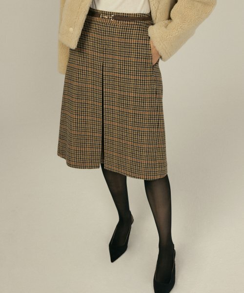 OCTETTE(オテット)の「FRENCH CHECK WOOL SK_BROWN(スカート・レディース・その他・MEDIUM)」の5枚目の写真